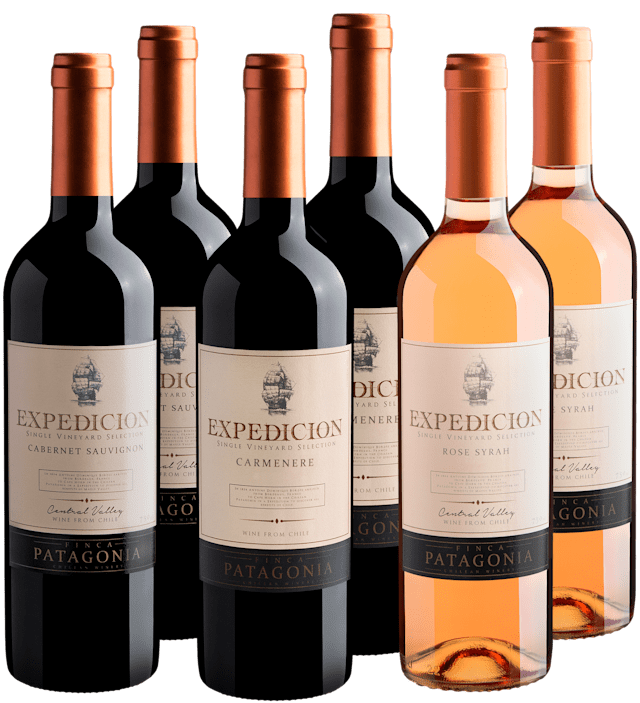 Kit Finca Patagonia Expedicion: 2 Carménère + 2 Cabernet Sauvignon + 2 Syrah Rosé