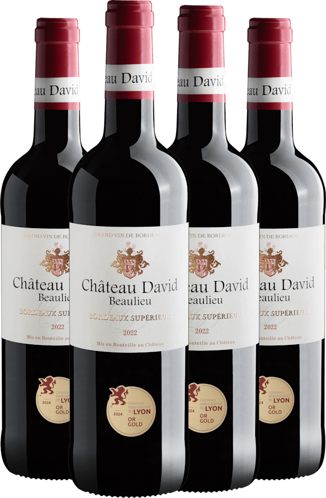 Kit 4 Château David Beaulieu Bordeaux Supérieur AOC