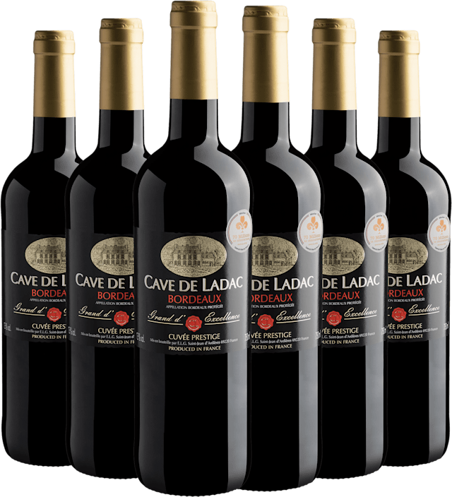 Kit 6 Cave de Ladac Grand d'Excellence Cuvée Prestige Bordeaux AOP