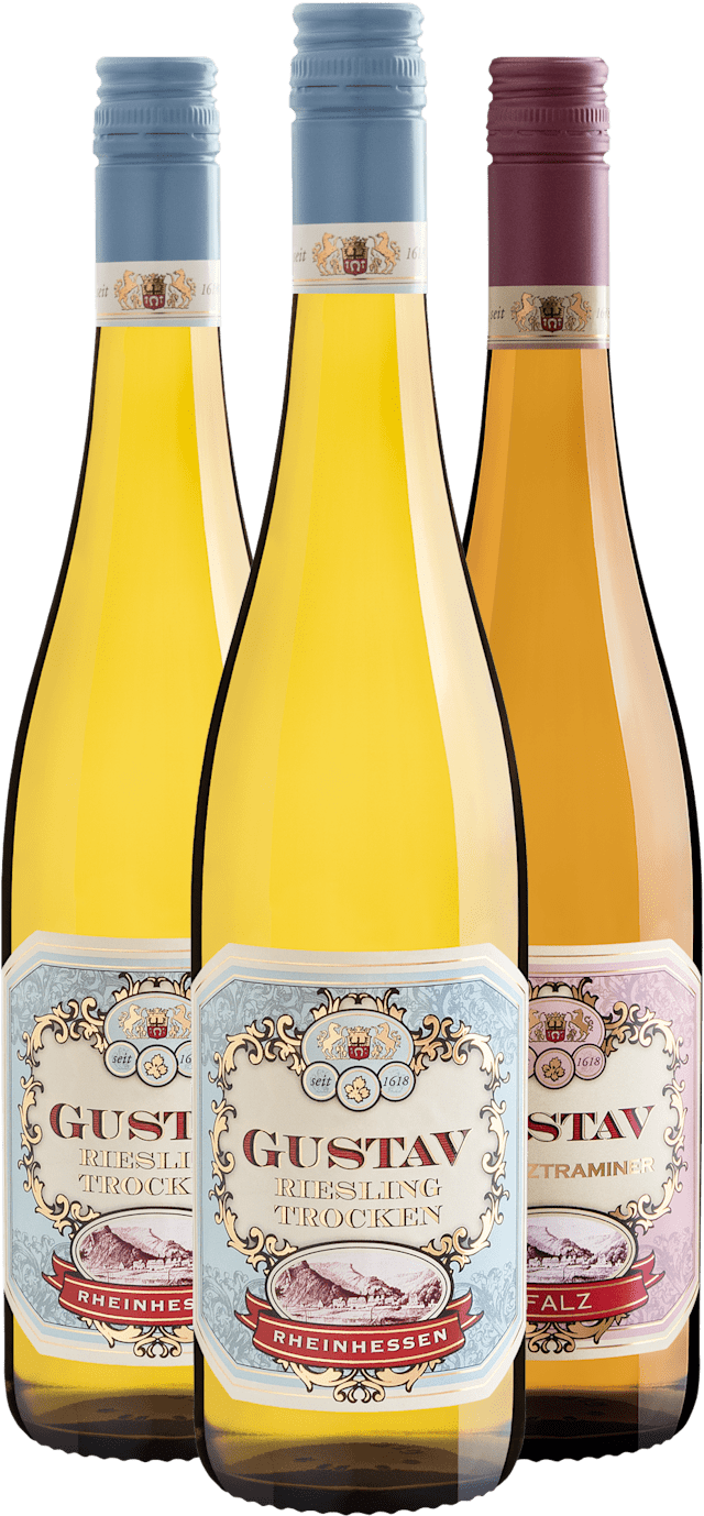 Kit Gustav: 2 Riesling + 1 Gewürztraminer