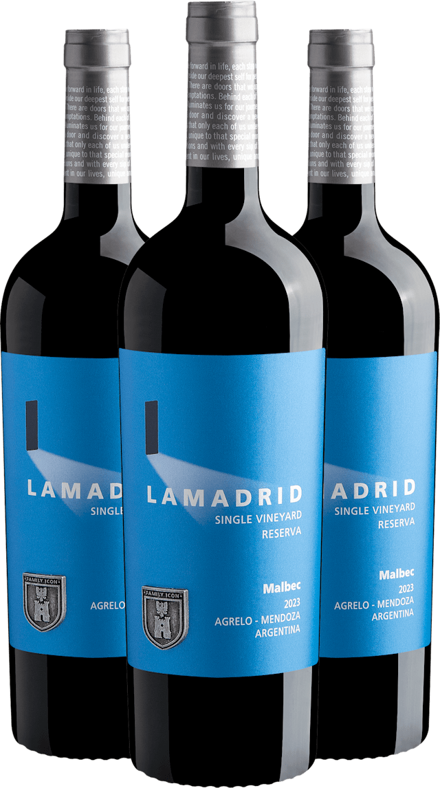 Kit 3 Lamadrid Single Vineyard Reserva Malbec por R$129,90 cada garrafa