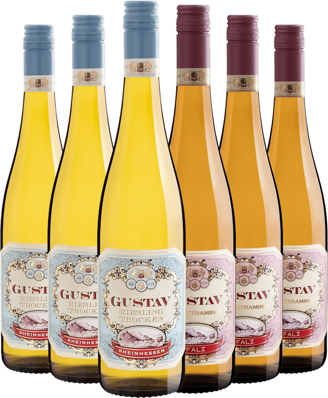 Kit Gustav: 3 Riesling + 3 Gewürztraminer