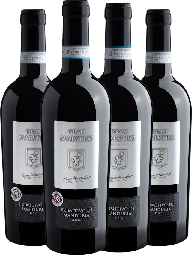 Kit 4 Gran Maestro Primitivo di Manduria DOC