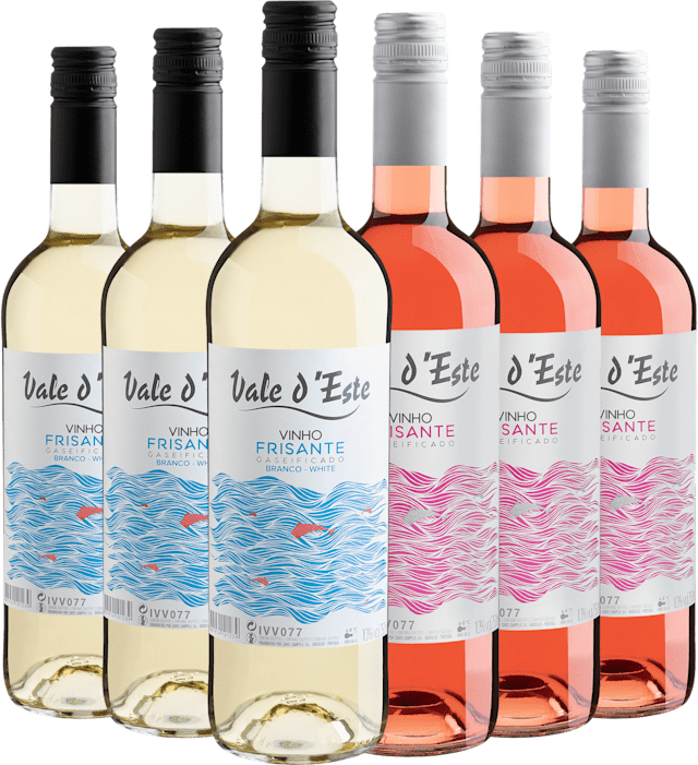 Kit Vale d’Este Frisante Gaseificado: 3 Brancos + 3 Rosés