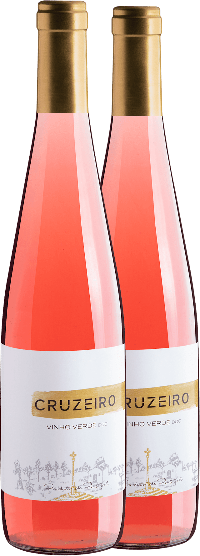 Kit 2 Cruzeiro Rosado Vinho Verde DOC por R$64,90 cada garrafa