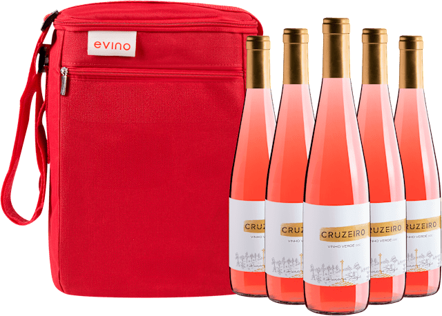 Kit 5 Cruzeiro Rosado Vinho Verde DOC + Bolsa Exclusiva Grátis
