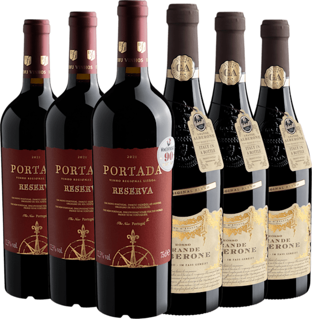 Kit 3 Portada Reserva + 3 Grande Alberone por R$89,90 cada garrafa