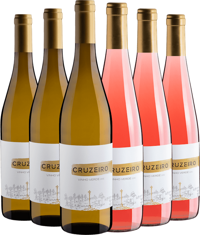 Kit Cruzeiro Vinho Verde: 3 Branco + 3 Rosé