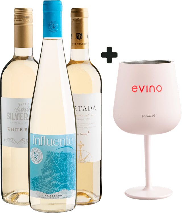 Kit 3 Vinhos Brancos + Taça Térmica Exclusiva