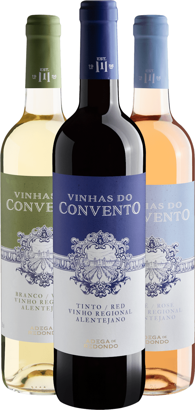 Kit Vinhas do Convento: 1 Tinto + 1 Branco + 1 Rosé