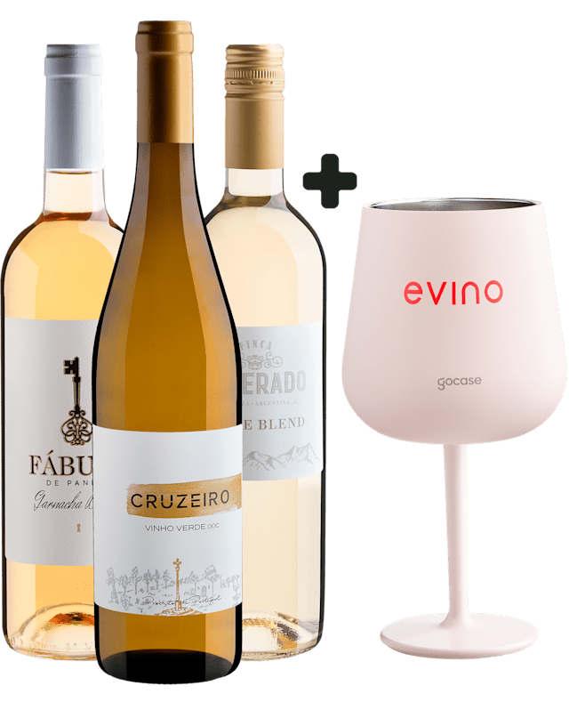 Kit 3 Vinhos Brancos Best Sellers + Taça Térmica Exclusiva