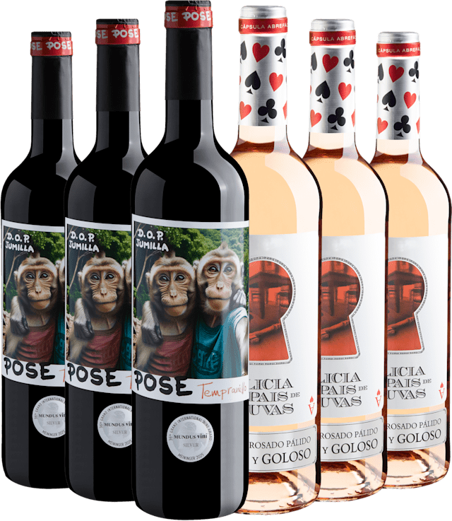 Kit Espanhóis | 3 Pose Tempranillo + 3 Alicia en el Pais de Las Uvas Bobal