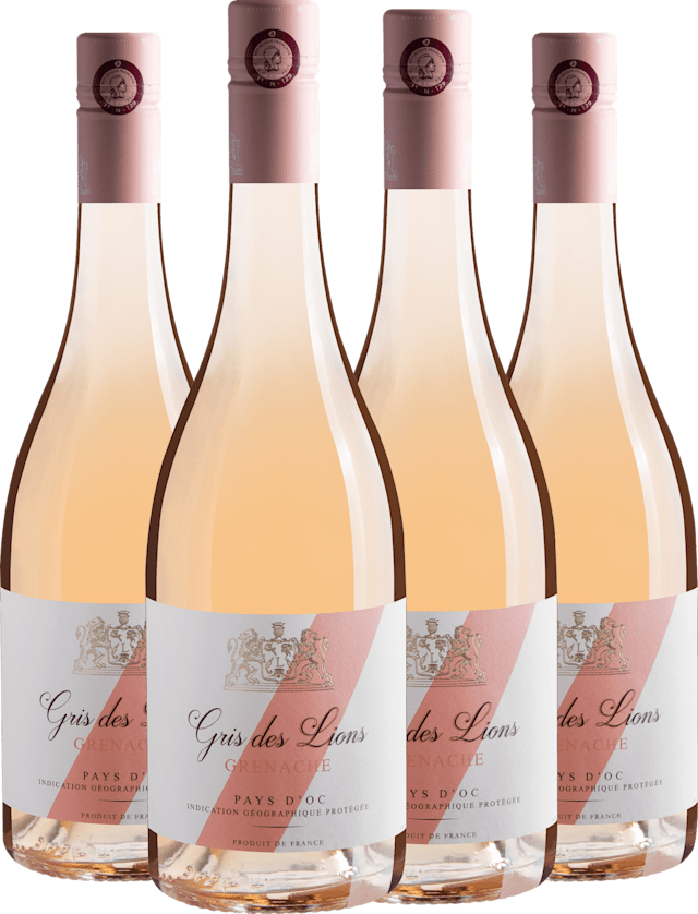 Kit 4 Gris des Lions Grenache Rosé Pays d'Oc IGP