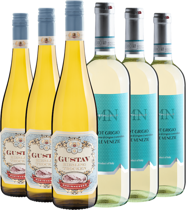 Kit 3 Gustav Riesling + 3 Musti Nobilis Pinot Grigio