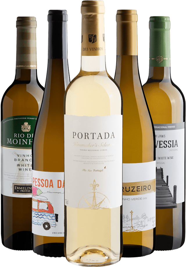 Kit 5 Vinhos Brancos Portugueses