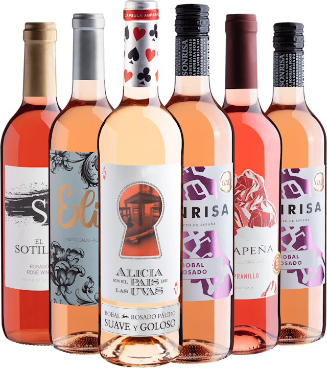 Kit 6 Rosés Espanhóis com Alicia en el Pais de Las Uvas