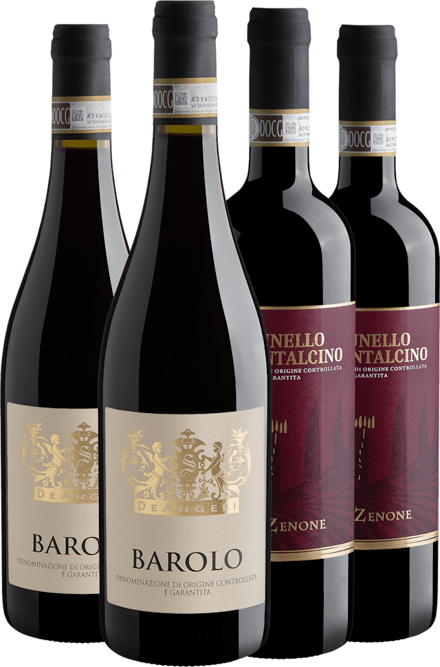 Kit 2 Barolo + 2 Brunello di Montalcino