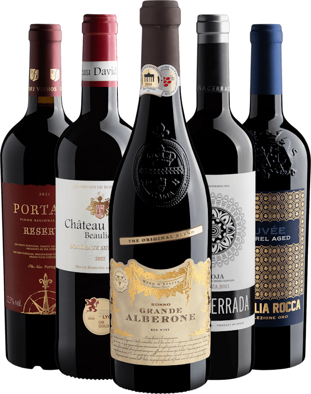 Kit 5 Vinhos Premiados do Velho Mundo