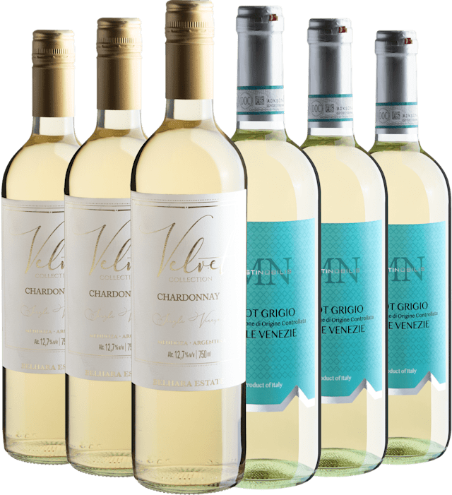 Kit 3 Chardonnays + 3 Pinots Grigios