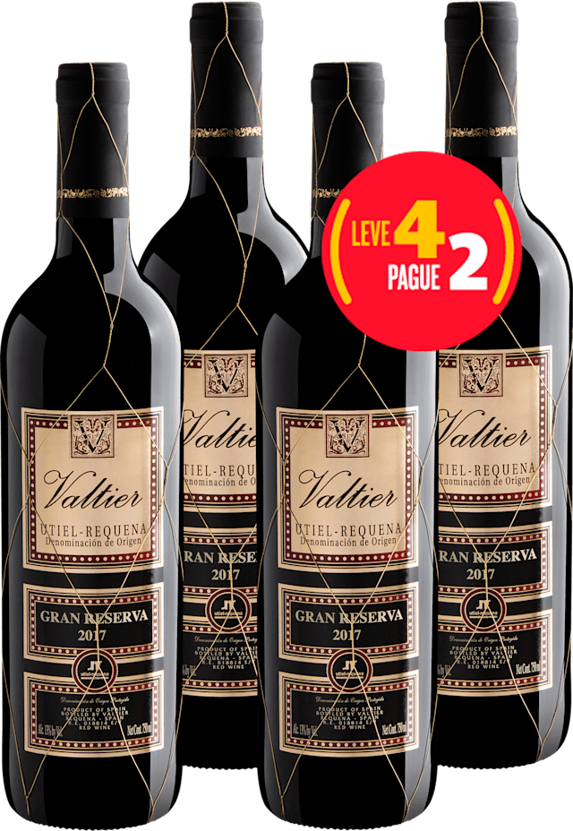 Kit Leve 4 Pague 2 Valtier Gran Reserva Utiel-Requena DOP