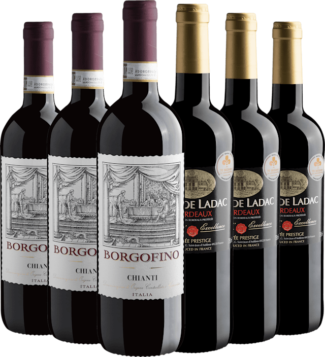 Kit 3 Chianti + 3 Bordeaux