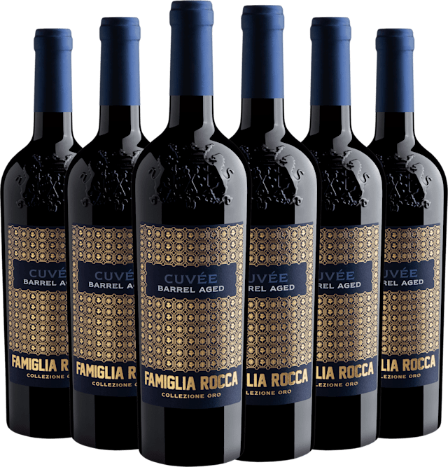Kit 6 Famiglia Rocca Collezione Oro Cuvée Barrel Aged Rosso Salento IGT