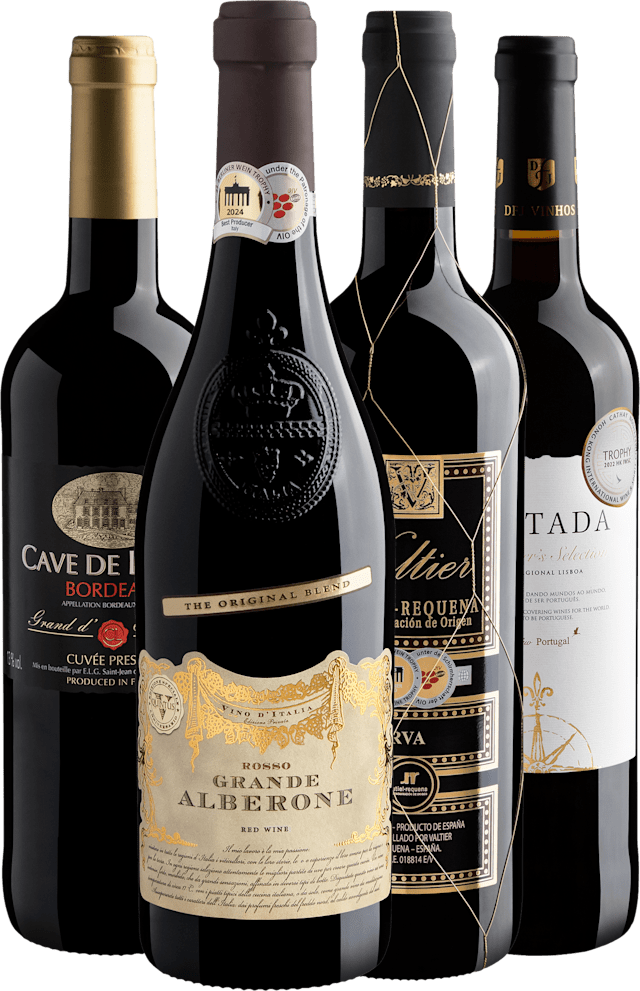 Kit 4 Vinhos Medalha de Ouro + Frete Grátis*