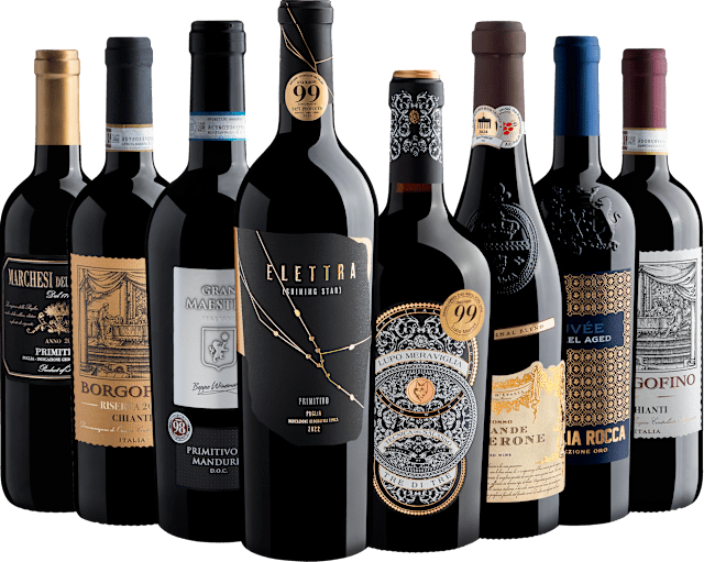 Kit 8 Tintos Italianos 94+ Pontos