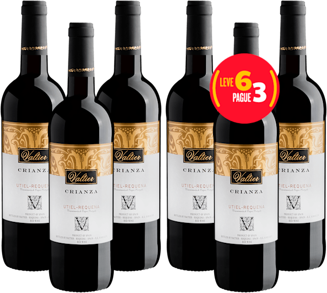 Kit Leve 6 Pague 3 Valtier Crianza Utiel-Requena DOP