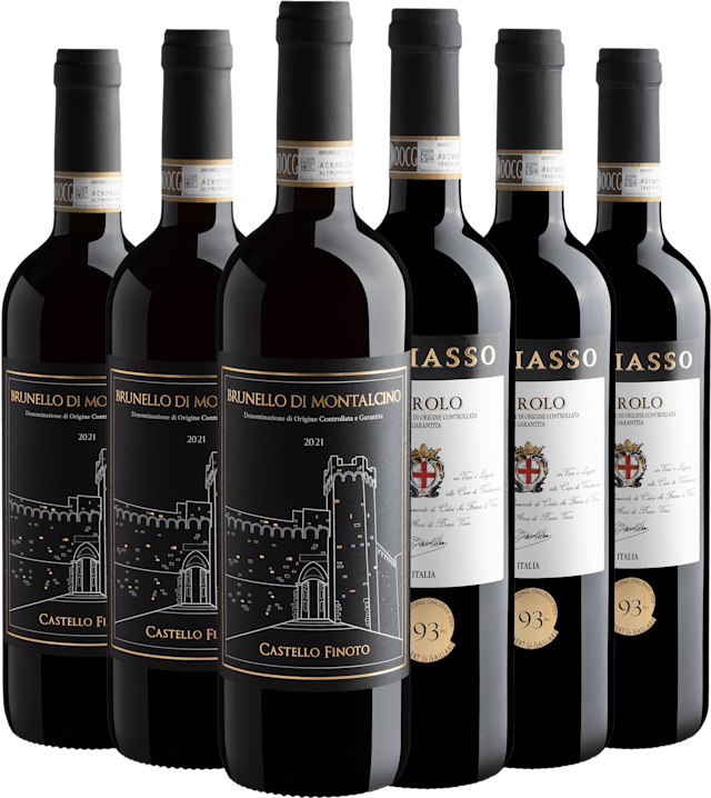 Kit 3 Brunello di Montalcino + 3 Barolo