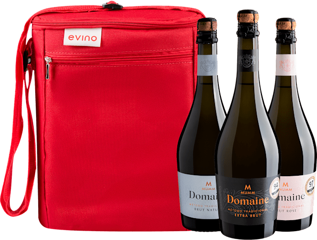 Kit Mumm 93+ pontos: 1 Extra Brut + 1 Brut Nature + 1 Brut Rosé + Bolsa Exclusiva