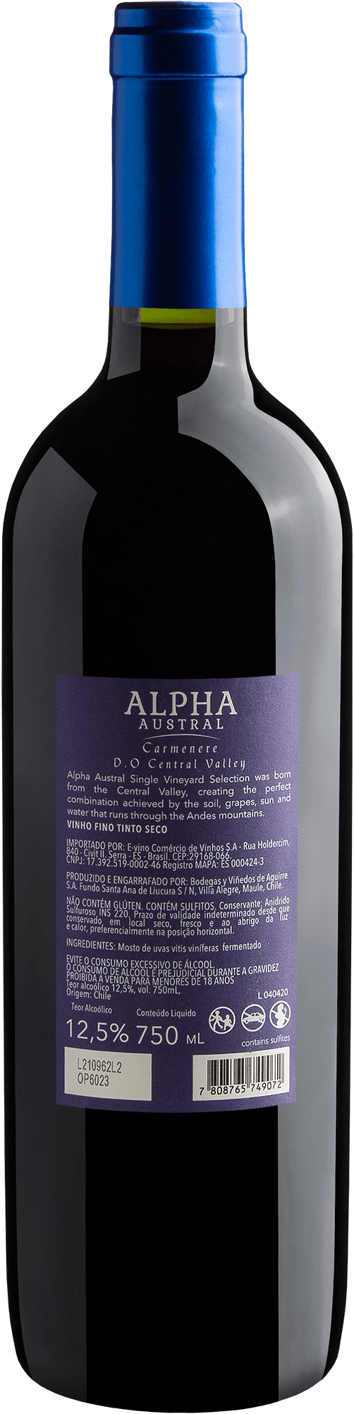Alpha Austral Single Vineyard Selection Carménère Central Valley D.O. 2