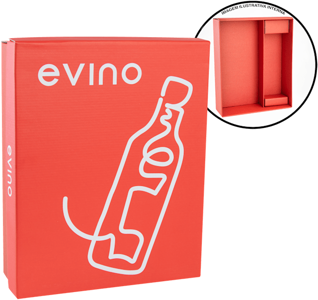 Caixa de Presente Para 1 Garrafa Exclusivo Evino