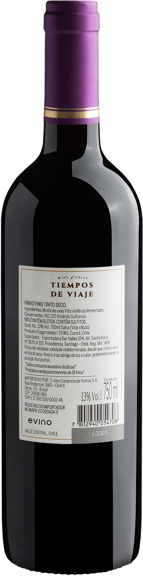 Tiempos de Viaje Carménère Valle Central D.O. 2