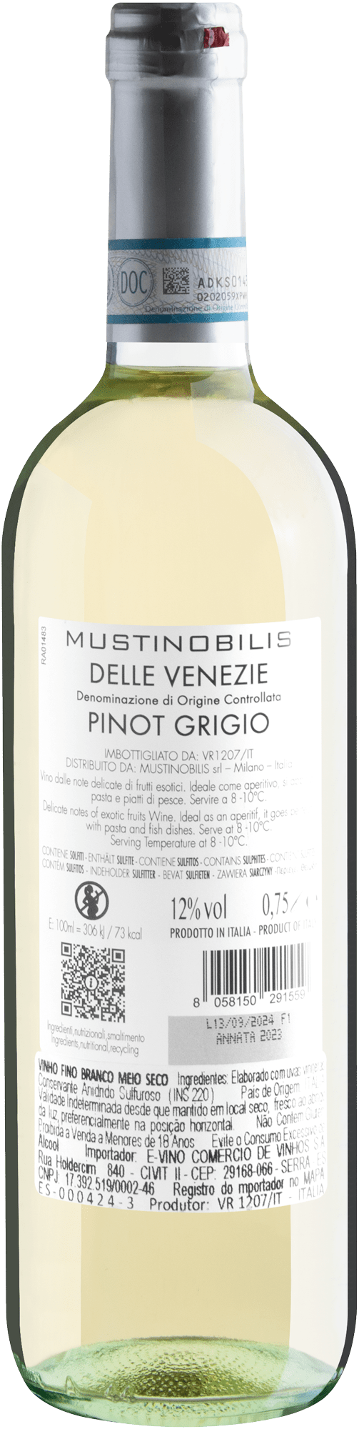 Musti Nobilis Pinot Grigio Delle Venezie DOC 2