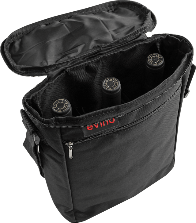 Bolsa Exclusiva Evino Preta para 3 garrafas 2