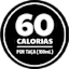Selo 60 calorias por taça (100 mL)