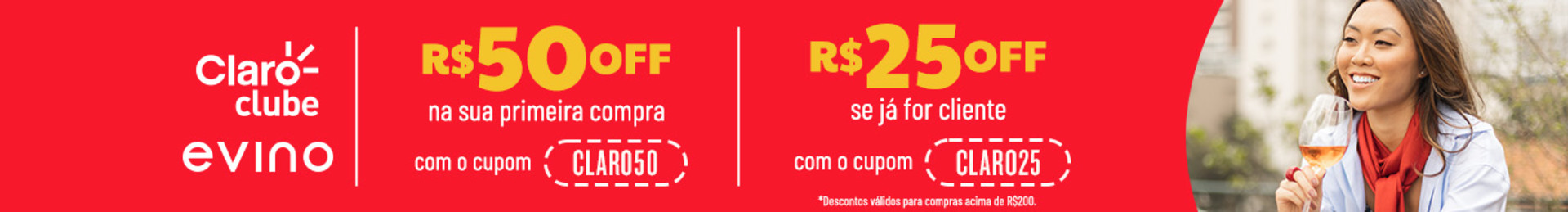 Descontos válidos somente para compras acima de R$200. Não cumulativo com outros cupons promocionais. Não se aplica ao frete. Válido até 31/12/2024.