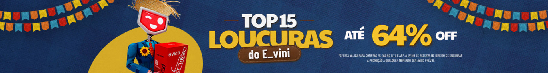 ATÉ 64% OFF

*Oferta válida para compras feitas no site e app. A Evino se reserva no direito de encerrar a promoção a qualquer momento sem aviso prévio.