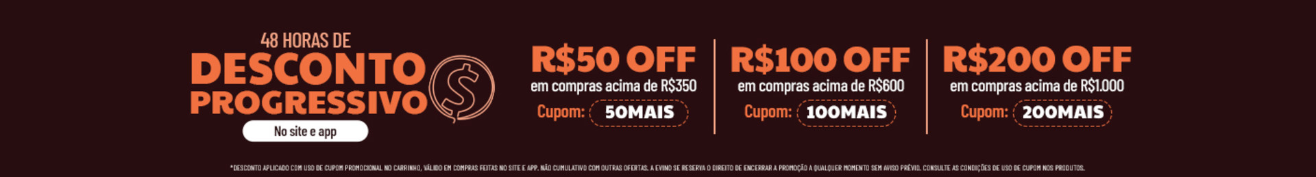 *Desconto aplicado com uso de cupom promocional no carrinho, válido em compras feitas no site e app. Não cumulativo com outras ofertas. A Evino se reserva o direito de encerrar a promoção a qualquer momento sem aviso prévio. Consulte as condições de uso de cupom nos produtos.


