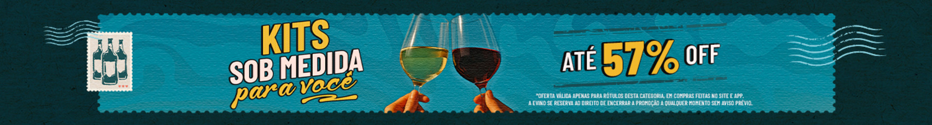 *Oferta válida apenas para rótulos desta categoria, em compras feitas no site e app. A Evino se reserva ao direito de encerrar a promoção a qualquer momento sem aviso prévio.