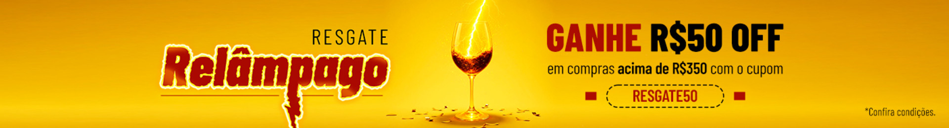Ganhe R$50 em compras acima de R$350 no site e app com o cupom RESGATE50