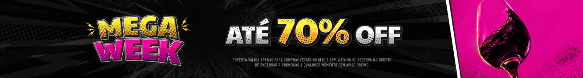 Seleção com até 70% OFF