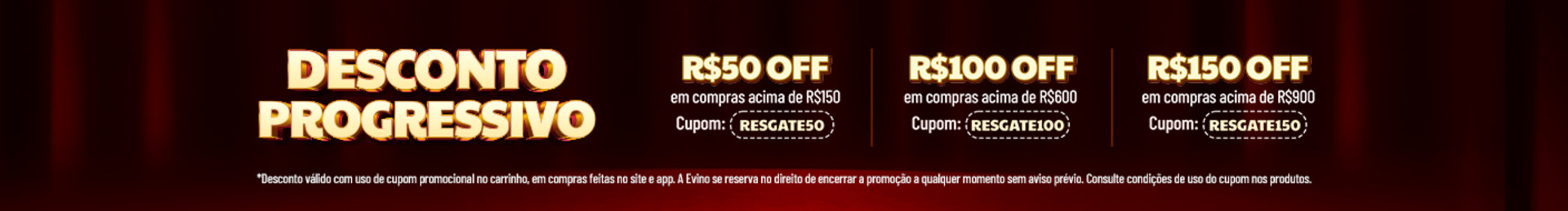 Ganhe R$50 em compras acima de R$350 no site e app com o cupom RESGATE50