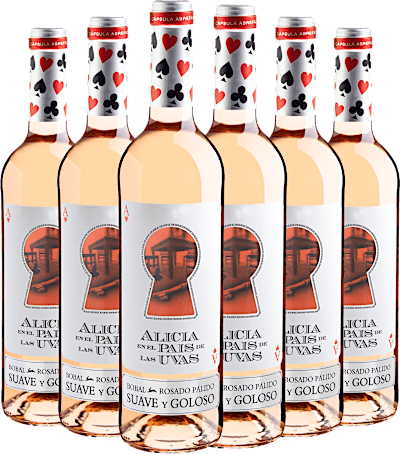 Kit 6 Alicia en el Pais de Las Uvas Bobal Rosado Pálido