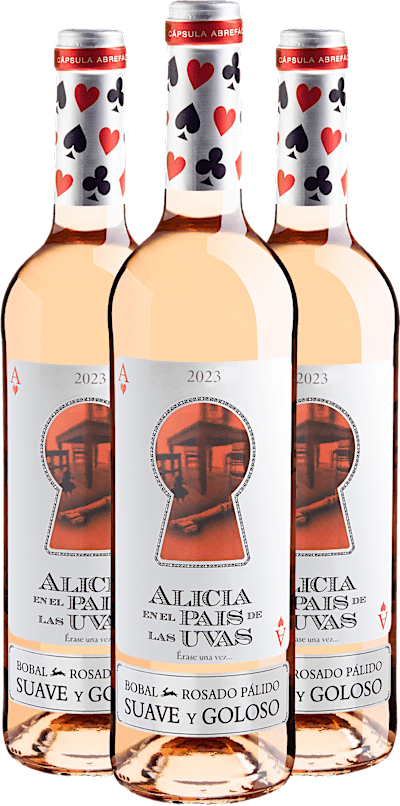 Kit 3 Alicia en el Pais de Las Uvas Bobal Rosado Pálido