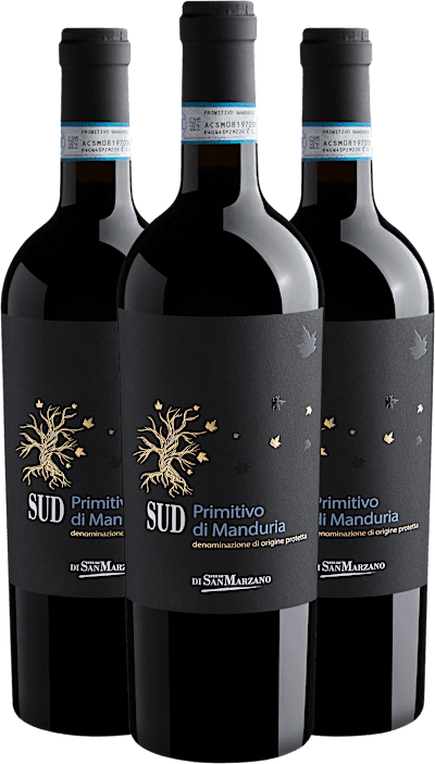 Kit 3 Sud Primitivo di Manduria por R$107,92 cada garrafa com cupom
