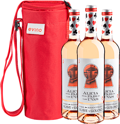 Kit 3 Alicia en el Pais de Las Uvas Bobal Rosado Pálido + Bolsa Exclusiva
