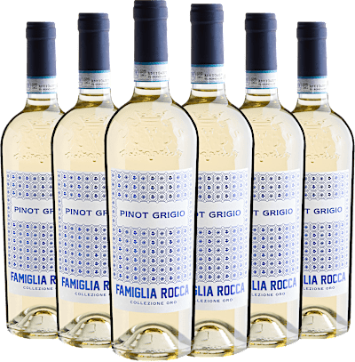 Kit 6 Famiglia Rocca Collezione Oro Pinot Grigio delle Venezie DOC