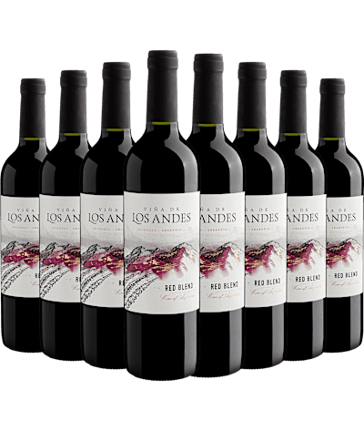 Kit 8 Viña de Los Andes Red Blend por R$24,90 cada garrafa*